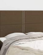 vidaXL Табла за легло тъмнокафява 144x5x118/128 см плат