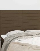vidaXL Табла за легло тъмнокафява 144x5x118/128 см плат