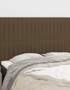 vidaXL Табла за легло тъмнокафява 144x5x118/128 см плат