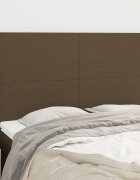 vidaXL Табла за легло тъмнокафява 144x5x118/128 см плат
