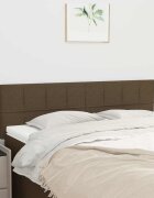 vidaXL Табла за легло тъмнокафява 144x5x78/88 см плат