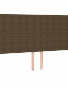 vidaXL Табла за легло тъмнокафява 160x5x118/128 см плат