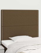 vidaXL Табла за легло тъмнокафява 90x5x118/128 см плат