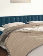 vidaXL Табла за легло тъмносиня 180x5x78/88 см кадифе