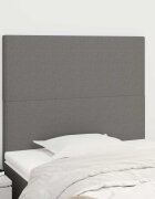 vidaXL Табла за легло тъмносива 100x5x118/128 см плат