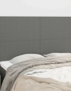 vidaXL Табла за легло тъмносива 144x5x118/128 см плат