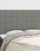 vidaXL Табла за легло тъмносива 144x5x118/128 см плат