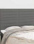 vidaXL Табла за легло тъмносива 144x5x118/128 см плат