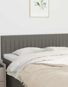 vidaXL Табла за легло тъмносива 144x5x78/88 см плат