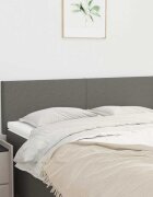 vidaXL Табла за легло тъмносива 144x5x78/88 см плат