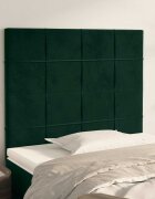 vidaXL Табла за легло тъмнозелена 100x5x118/128 см кадифе
