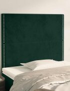 vidaXL Табла за легло тъмнозелена 90x5x118/128 см кадифе