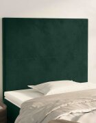 vidaXL Табла за легло тъмнозелена 90x5x118/128 см кадифе
