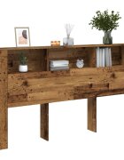 vidaXL Табла за легло тип шкаф 200x185x1025 см инженерна дървесина