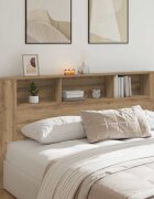 vidaXL Табла за легло тип шкаф 200x185x1025 см инженерна дървесина