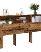 vidaXL Табла за легло тип шкаф 200x19x1035 см инженерна дървесина
