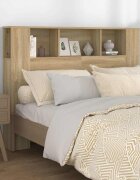 vidaXL Табла за легло тип шкаф дъб сонома 140x185x1045 см