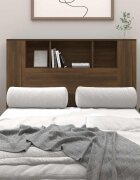 vidaXL Табла за легло тип шкаф кафяв дъб 120x185x1025 см