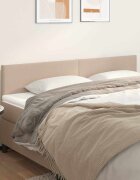 vidaXL Табла за легло цвят капучино 200x5x78/88 см изкуствена кожа