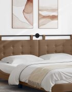 vidaXL Табла за легло висяща Капучино Изкуствена
