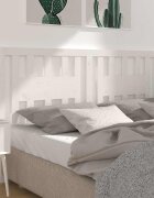 vidaXL Табла за спалня бяла 146x4x100 см бор масив
