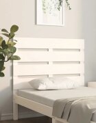 vidaXL Табла за спалня бяла 75x3x80 см борово дърво масив