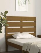 vidaXL Табла за спалня меденокафява 100x3x80 см бор масив