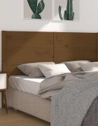 vidaXL Табла за спалня меденокафява 126x4x100 см бор масив