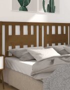vidaXL Табла за спалня меденокафява 141x4x100 см бор масив