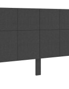 vidaXL Табла за спалня тъмносива текстил 180x200 см