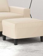 vidaXL Табуретка бежова 60x50x41 см плат микрофибър