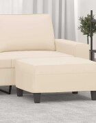 vidaXL Табуретка бежова 70x55x41 см плат микрофибър