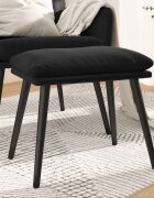 vidaXL Табуретка черна 45x295x35 см кадифе