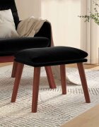 vidaXL Табуретка черна 45x295x35 см кадифе