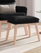 vidaXL Табуретка черна 45x295x35 см текстил