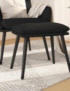 vidaXL Табуретка черна 45x295x35 см текстил
