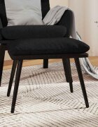 vidaXL Табуретка черна 45x295x35 см текстил и изкуствена кожа