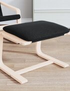 vidaXL Табуретка черна 51x41x40 см плат