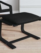 vidaXL Табуретка черна 51x41x40 см плат