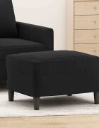 vidaXL Табуретка черна 60x50x41 см кадифе