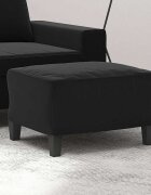 vidaXL Табуретка черна 60x50x41 см плат микрофибър
