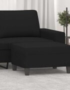 vidaXL Табуретка черна 70x55x41 см плат микрофибър