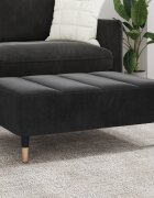 vidaXL Табуретка черна 77x55x31 см кадифе