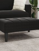 vidaXL Табуретка черна 77x55x31 см кадифе