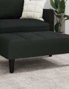 vidaXL Табуретка черна 77x55x31 см кадифе