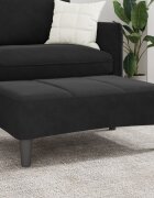 vidaXL Табуретка черна 77x55x31 см кадифе