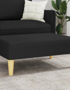 vidaXL Табуретка черна 77x55x31 см плат