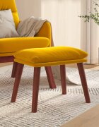 vidaXL Табуретка горчица жълта 45x295x35 см кадифе