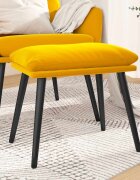 vidaXL Табуретка горчица жълта 45x295x35 см кадифе