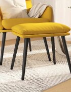 vidaXL Табуретка горчица жълта 45x295x35 см текстил